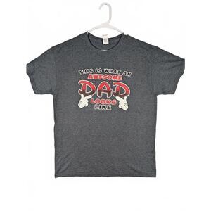 Gildan Heavy Cotton Awesome Dad Graphic T Shirt Fathers Day Disney Mens Large